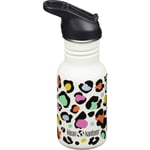 Klean Kanteen Kid Classic Narrow Flip vattenflaska 355 ml, leopard print