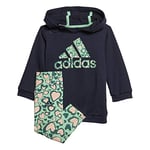 adidas I Dress Set Tracksuit - Top: Legend Ink/Semi Solar Slime/Pink Tint Bottom: Semi Solar Slime/Pink Tint F20, 912m