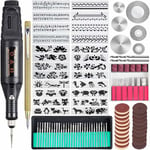 108 Pcs Trousse à Outils de Gravure, Stylo Graveur Filaire Multifonctionnel, Outil Rotatif Bricolage pour Bijoux, Verre, Bois, Métal