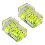 2 PCS Hot Shoe Bubble Level Camera Two Axis Spirit Level for Digital and5224