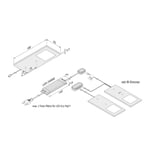 Hera LED-kaapinalusvalaisin Eco-Pad F 2 kpl 4000K musta