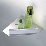 Tagère murale d'angle de salle de bain douche et bain avec raclette de douche intégrée - DA909 - Couleur au choix Chrome - Bernstein