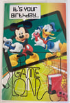 Mickey Mouse Console Games Open New Disney Birthday Card - Totally Awesome!