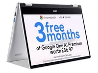 Acer Chromebook Spin 314 CP314-1H Convertible Laptop - Intel Celeron N4500, 4GB, 128GB eMMC, 14-inch Full HD Touchscreen, Chrome OS, Silver