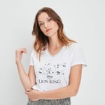 LE ROI LION - t-shirt le roi lion blanc femme