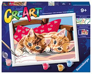 Ravensburger- CreArt Série D - Chatons sur Le Coussin - Jeu créatif pour Enfants - Peinture au numéro dès 9 ans - 28938 - Version italienne