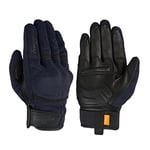 Furygan Jet D3O - Gants de Moto Homme - Paume 100% Cuir - Tactile - Confort - Gants d'été - Respirant & Léger - Protection Métacarpes D3O,Bleu-noir,XXL