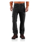 Carhartt Men's Carhartt Relaxed Fit Ripstop Cargo Work Pant Pants, Black, 30W / 32L