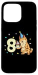 Coque pour iPhone 15 Pro Max Je suis 8 avec lynx - anniversaire enfant 8 ans