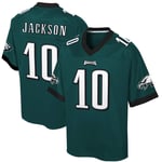 Desean Jackson Men Rugby Jersey #10 Philadelphia Eagles, Mens American Football Jersey Elite Edition Embroidered Rugby Jersey Short Sleeve Sport Top T-shirt-green-XXXL(195~200)