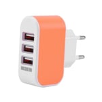 Stuff Certified® 5-Pack Triple (3x) USB-portti iPhone / Android Seinälaturi Seinälaturi AC Home Oranssi