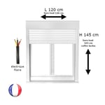 Gefradis - Fenêtre avec volet roulant électrique pvc h 145 x l 120 cm 2 vantaux