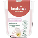 Bolsius True Scents - Magnolie - Rose - Lot de 6 Bougies Parfumées - 8 x 7 cm - Durée de combustion: 25 heures - Avec extraits naturels - Cire végétale naturelle - Sans huile de palme