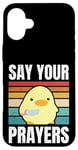 iPhone 16 Plus Say Your Prayers - Funny Duck With Knife Meme Case