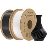 Creality Hyper PLA Filament Value Pack 1.75mm 2KG pour K1 Max/Ender 3 V3 SE/KE, Filament PLA conçu pour la haute vitesse 30-600mm/s, précision dimensionnelle ± 0.03 mm (Blanc+Noir)