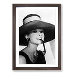 Big Box Art Audrey Hepburn (2) Framed Wall Art Picture Print Ready to Hang, Walnut A2 (62 x 45 cm)