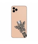 Coque Iphone 11 PRO girafe doodling noir transparente