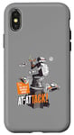 Coque pour iPhone X/XS Drôle de science-fiction : robot attaque – Design officiel DinoMike