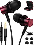 Écouteurs Intra-Auriculaires pour Redmi Note 13/12/11/10s/14C/A3, 3.5mm Ecouteurs Filaire avec Micr et Contrôle du Volume, Casque Antibruit Ecouteurs pour Samsung A15/A05s/A25 pour Chromebook