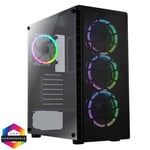 [B-Grade] CiT Raider AIR 4 x Halo ARGB Fans Tempered Glass ATX Mid-Tower Mesh Gaming Case