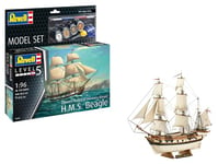 Revell HMS Beagle - 65458 - Maquette en plastique non construit/non peint - Échelle 1/96 - Avec accessoires