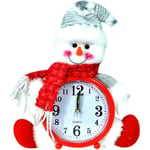 Ersandy - Petit réveil de Noël à piles Père Noël bonhomme de neige décoratif horloge de bureau pour étagère chambre cuisine comptoir cadeau pour