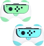 Poignées De Manettes Pour Joy Con Compatible Avec Le Modèle Switch&switch Oled,Support De Joycon Anti-Résistant, 2 Paquets De Poignées De Confort Pour Manettes De Jeu,Bleu Et Vert