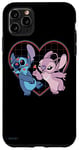 Coque pour iPhone 11 Pro Max Disney Lilo et Stitch Angel Heart Kisses