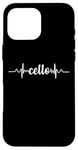 Coque pour iPhone 16 Pro Max Cello Heartbeat ECG Violoncello Cellists & String Virtuosos