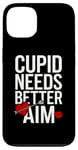 Coque pour iPhone 13 Cupidon a besoin d'un meilleur objectif pour la Saint-Valentin