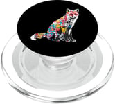 Vibrant Urban Fox Street Art abstrait PopSockets PopGrip pour MagSafe