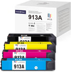 Compatible Pour 913A 913 Recyclé Cartouches D'Encre Pour Pagewide Mfp 377Dw 477Dw 477Dn 552Dw Pro 377Dn 352Dn 452Dw 452Dn Managed P55250Dw P57750Dw,Noir[X1584]