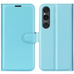 Sony Xperia 1 VI Fodral Litchi Blå