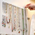 9Pcs/Set White Adhesive Paste Wall Hanger Jewelry Display Stand  Earring Ring