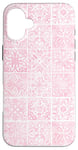 iPhone 16 Plus Light Pink Porcelain Mediterranean Watercolor Tile Majolica Case