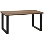 HOMCOM Table Basse rectangulaire Table de Salon Style Industriel Pied métal et Plateau Aspect Bois - 100 x 60 x 50 cm