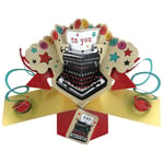 Second Nature Pop Up Greeting Card POP085 - To You -Typewriter