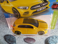 H2018 2019 MERCEDES-BENZ A-CLASS yellow Hot wheels 2022 018/250 CaseEF 2nd Color