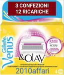 Gillette Venus & Olay 5 Lames pour Femmes - 12 Recharges