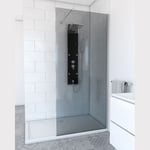 Paroi de douche 90 cm - Verre fumé  