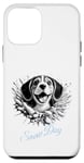 Coque pour iPhone 12 mini Chiot dans la neige S Cute Puppy in Deep Snow Day