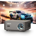 【Auto Focus & Keystone】Smart 4K Projector, VOPLLS 31000 Lumens WiFi 6 Bluetooth 1080P Full HD Projector for Bedroom, 50% Zoom Outdoor Projector, Home Cinema Projector for Smartphone/TV Stick/PPT