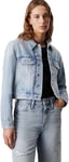 Calvin Klein Jeans Veste en Jean Femme Cropped 90'S Denim Jacket Courte, Bleu (Denim Light), 5XL