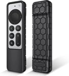 Coque Pour Télécommande Apple Tv 4K / Hd Siri Remote 2022 2021 (3Ème Et 2Ème Génération) \U2013 Etui En Silicone Légère Antidérapante Résistante Aux Chocs, Noir