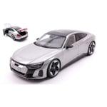 AUDI RS e-TRON GT 2022 SILVER 1:18 Burago Auto Stradali Die Cast Modellino