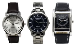 Constant Quartz Men's Set of 3 Analogue Watches