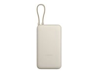 Xiaomi Pb2030mi - Strömförsörjningsbank - Integrerad Kabel - 20000 Mah - 75.48 Wh - 33 Watt - 3 A - Fast Charge - 3 Utdatakontakter (24 Pin Usb-C, Usb) - Tan