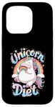 Coque pour iPhone 15 Pro Unicorn Diet Magical Rainbow Unicorn Princess