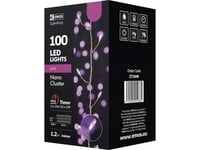 Lampa Emos Emos Zy2048 Lampa 100 Led 2,4M 3X Aa, Timer, Róż