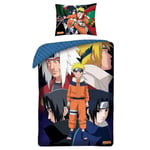 Naruto Single Duvet Cover Set 100% Cotton Kids Manga Anime Reversible EU Size